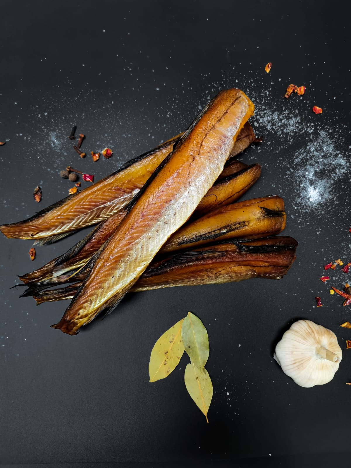 Спинки минтая холодного копчения